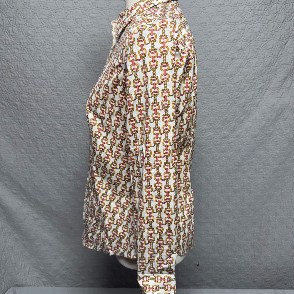 Talbots Chain Patterned Blouse - Picture 3 of 7
